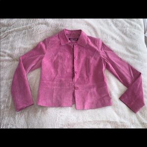 NEW: never worn suede crop jacket